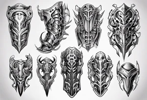 Leg armor tattoo idea