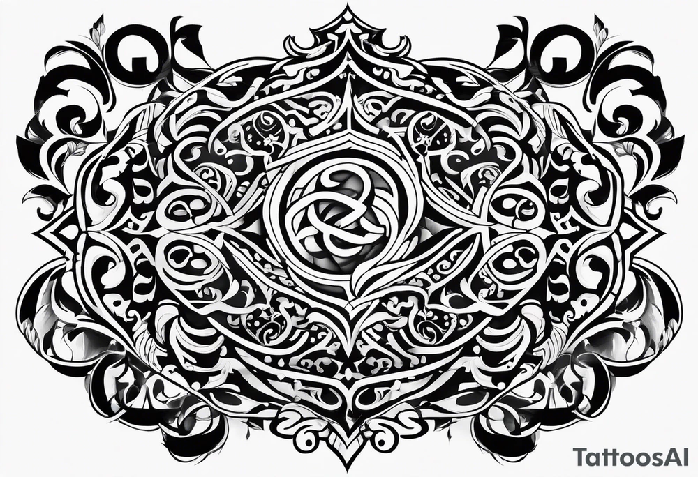 “Prince Ali” in arabic symbols tattoo idea