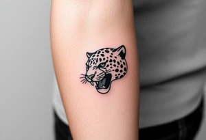A Christian inspired tattoo with a jaguar tattoo idea