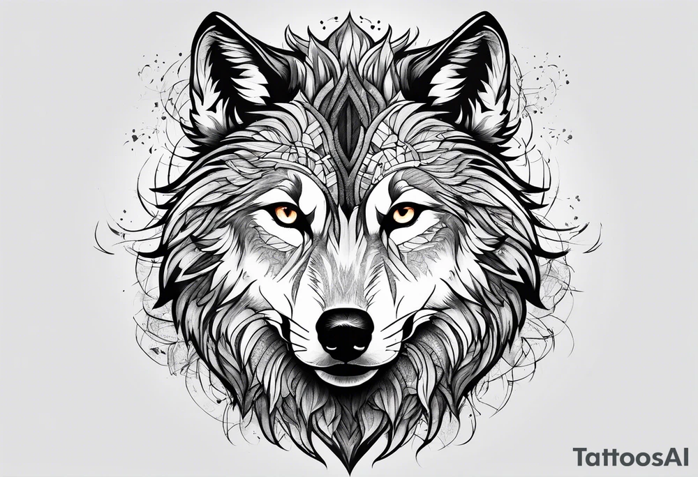 Growth. Wolf. tattoo idea