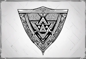 Valhalla sword shield valknut shield tattoo idea