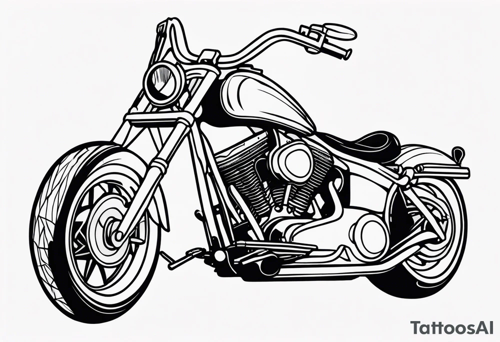 Chopper skull tattoo idea