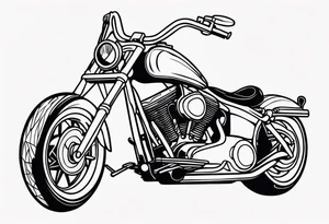 Chopper skull tattoo idea