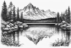 lake tattoo idea