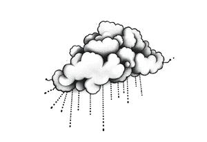 Storm clouds and rain tattoo idea