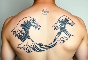 japanese waves filler tattoo idea