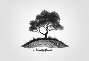 can you convert the quote into a tattoo. "A society grows great when old men plant trees in which shade they know they shall never sit in" tattoo idea