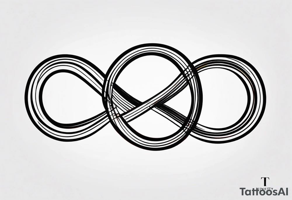 Infinity symbol with letters “TB5” tattoo idea