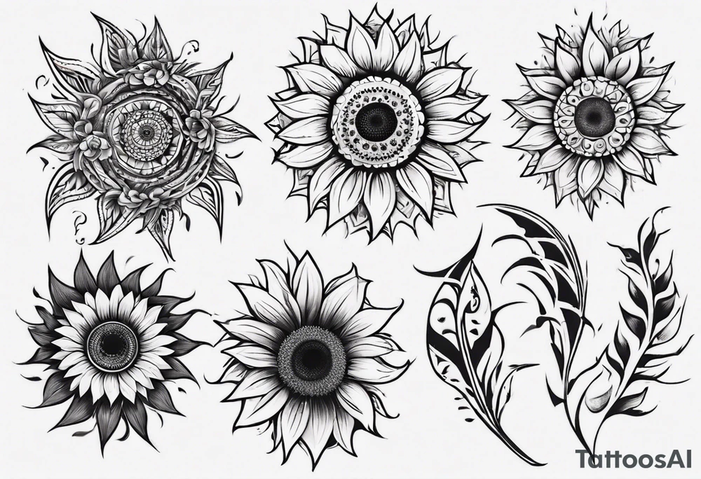 Sunflower tattoo idea