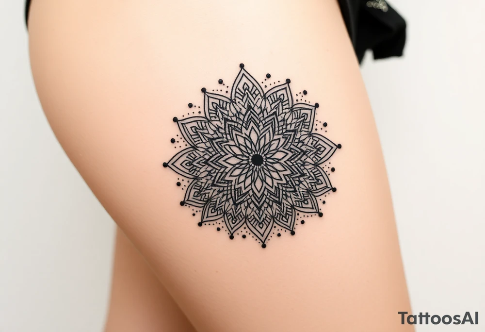 intricate mandala tattoo idea