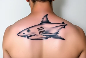 realistic hammerhead shark tattoo idea