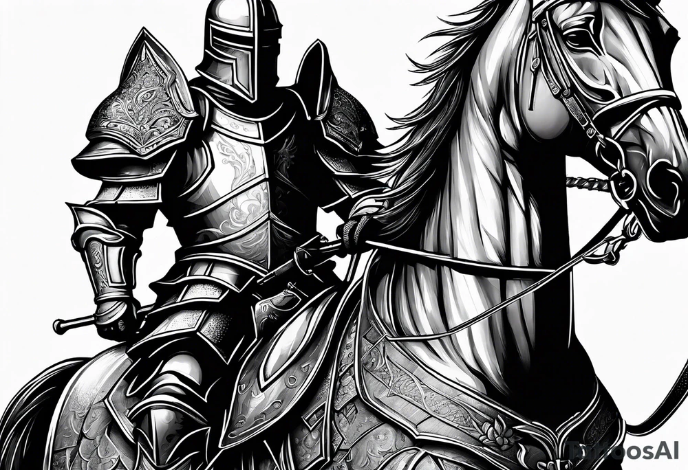 knight with heavy armor tattoo idea