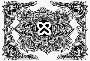 Honor Love Respect with Clover tattoo idea