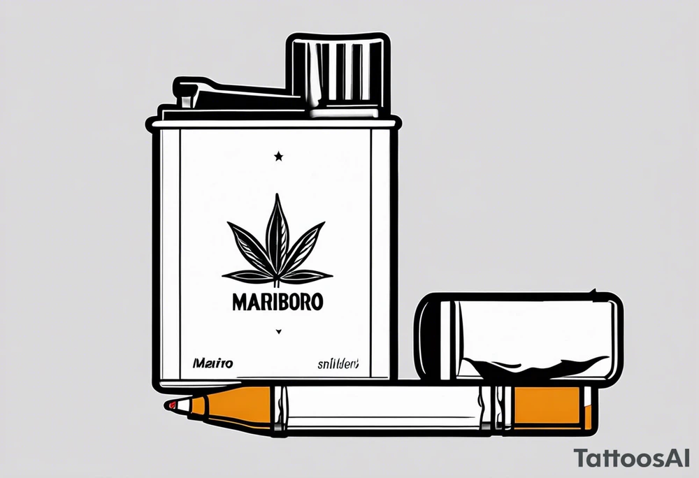 marlboro cigarettes simple tattoo idea