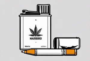 marlboro cigarettes simple tattoo idea