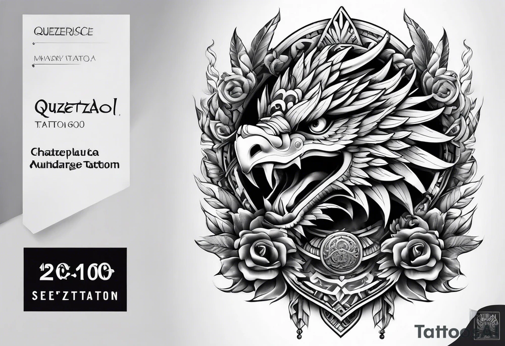quetzalcoatl sleeve tattoo idea