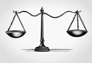 Tipping the scales tattoo idea