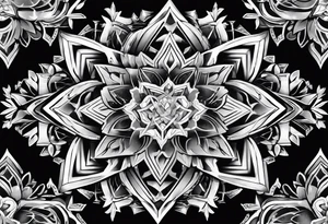 repeating Ice crystal magnified tattoo idea