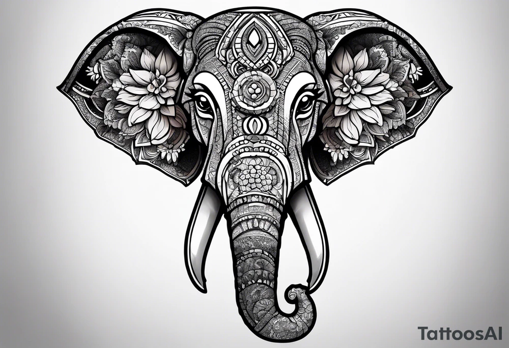 Lego Elephant head tattoo idea