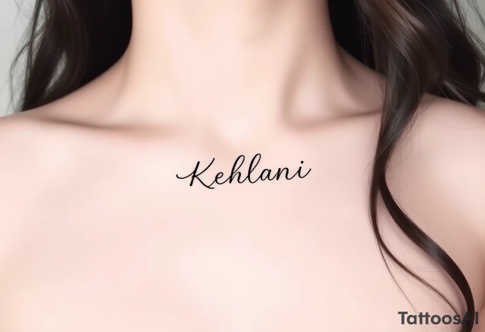 kehlani in cursive tattoo idea