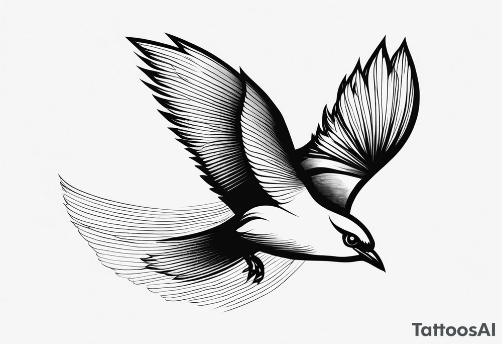 Powerful Bird tattoo idea