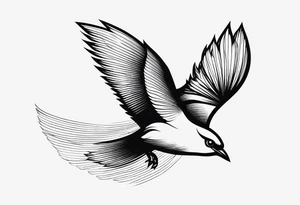 Powerful Bird tattoo idea