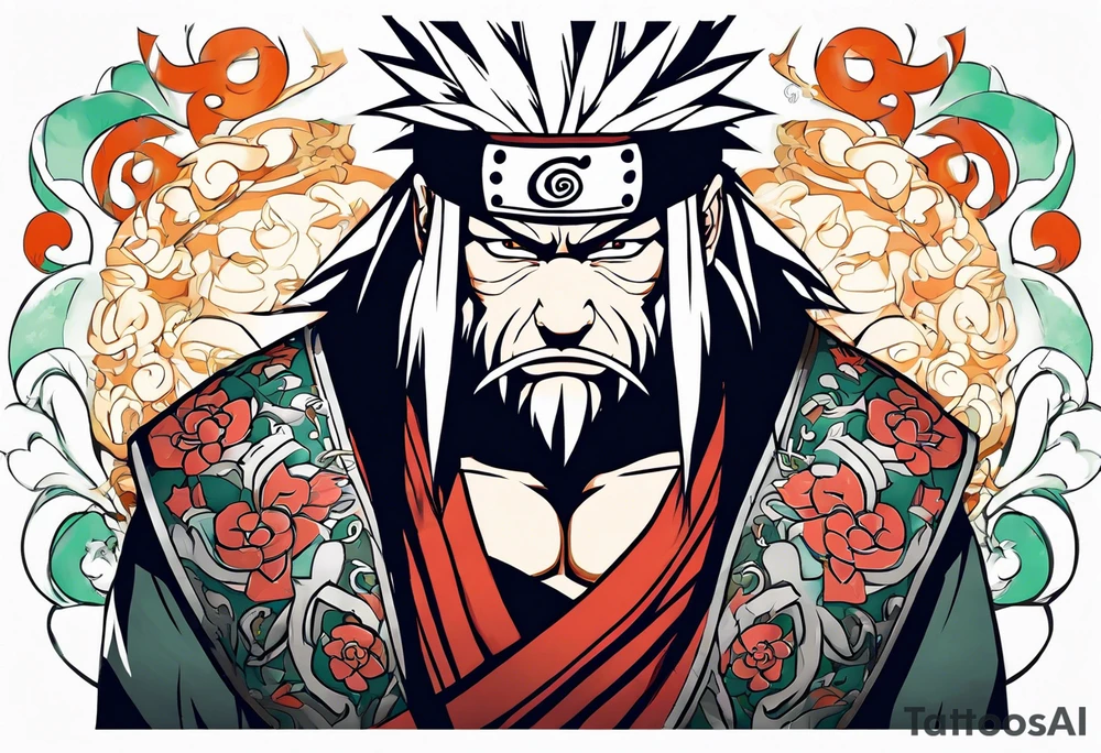 Jiraiya in Sage mode from the anime naruto tattoo idea