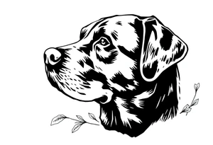 Black Labrador tattoo idea