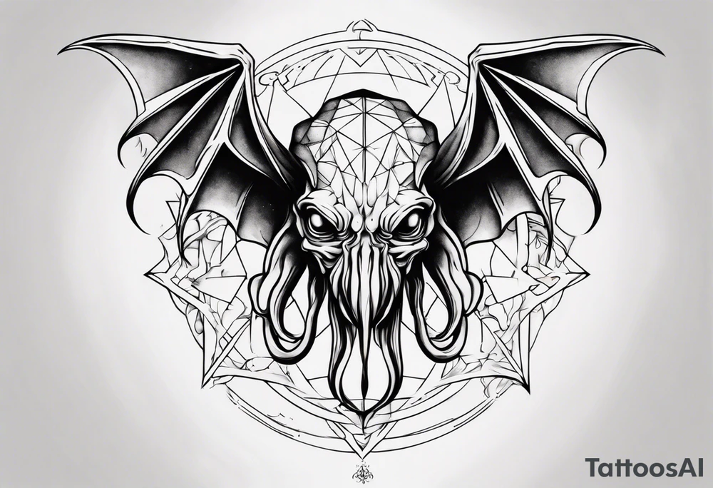 Cthulhu mythe for forearm tattoo idea