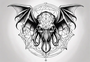Cthulhu mythe for forearm tattoo idea