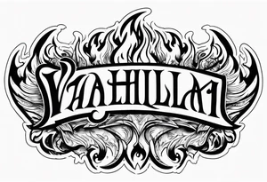 Valhalla flames tattoo idea