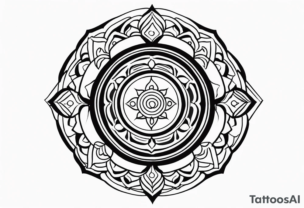 Rebirth symbol. Dharma chakra tattoo idea