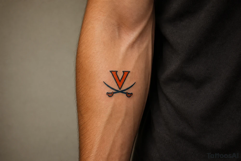 UVA crossed sabres tattoo idea
