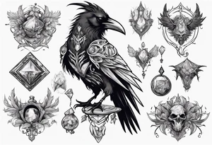 The Demon Raven Stolas, a Prince of Hell who is obsessed with gems, knowledge of astrology and poisonous plants. tattoo idea