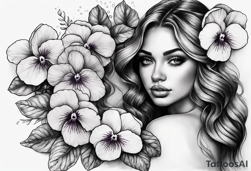 Violets tattoo idea