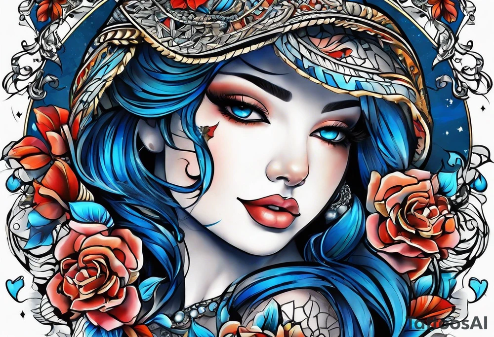 a blue nose tattoo idea