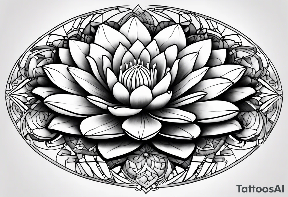 gemstone lilypad tattoo idea