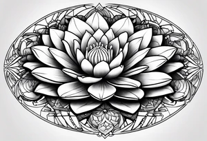 gemstone lilypad tattoo idea