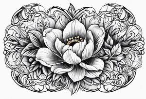 Western floral leather stamp tattoo idea