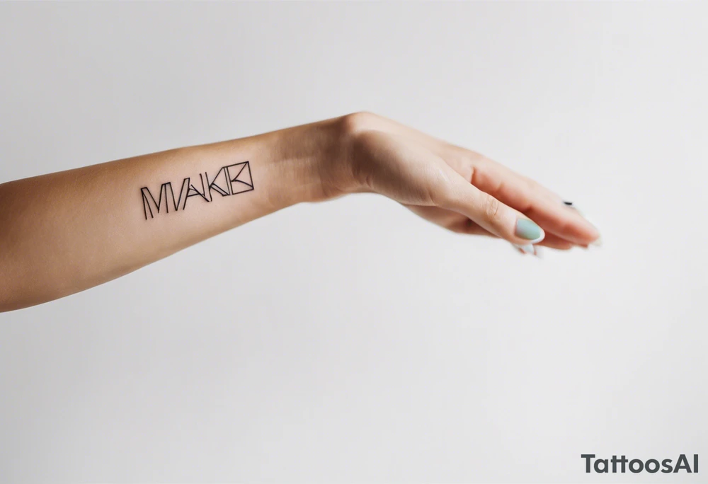 wrist tattoo with 
letters 
MKB tattoo idea