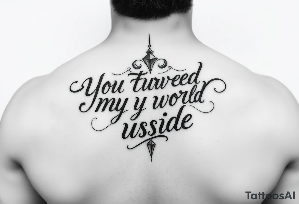 You turned my world upside down tattoo idea