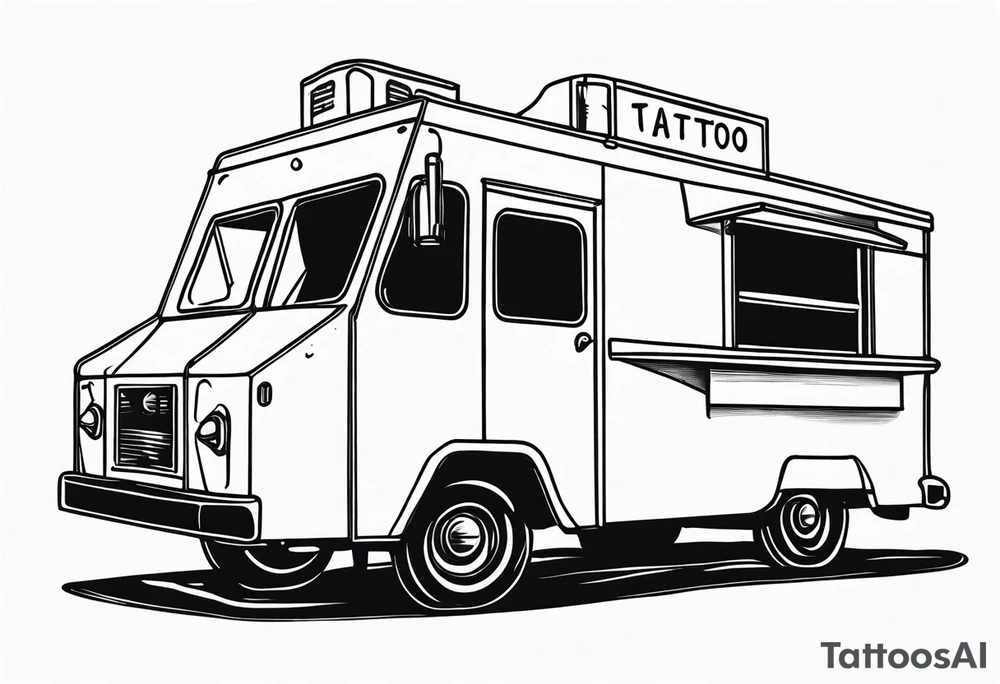 Step van food truck tatoo tattoo idea