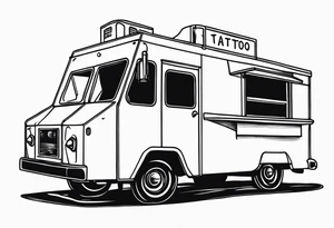 Step van food truck tatoo tattoo idea