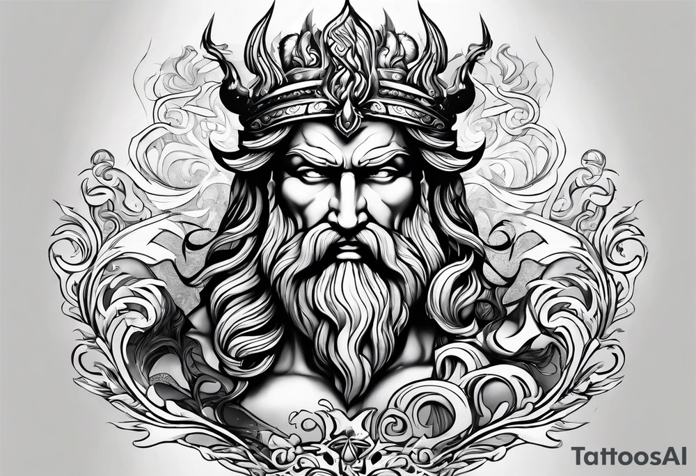 poseidon water tattoo tattoo idea