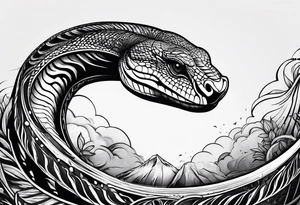 Black mamba tattoo idea