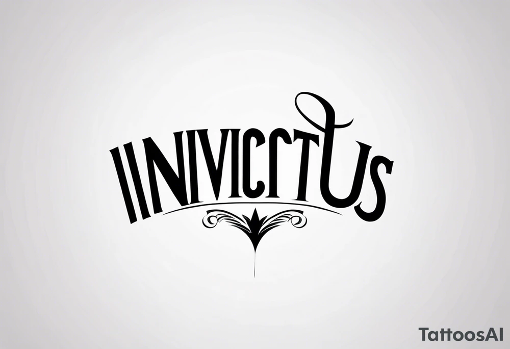 Invictus very minimalist tattoo idea