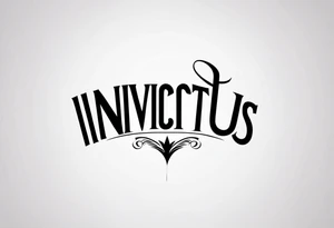 Invictus very minimalist tattoo idea