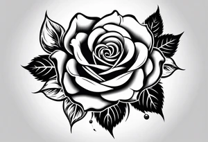 Rose elegant spine tattoo tattoo idea