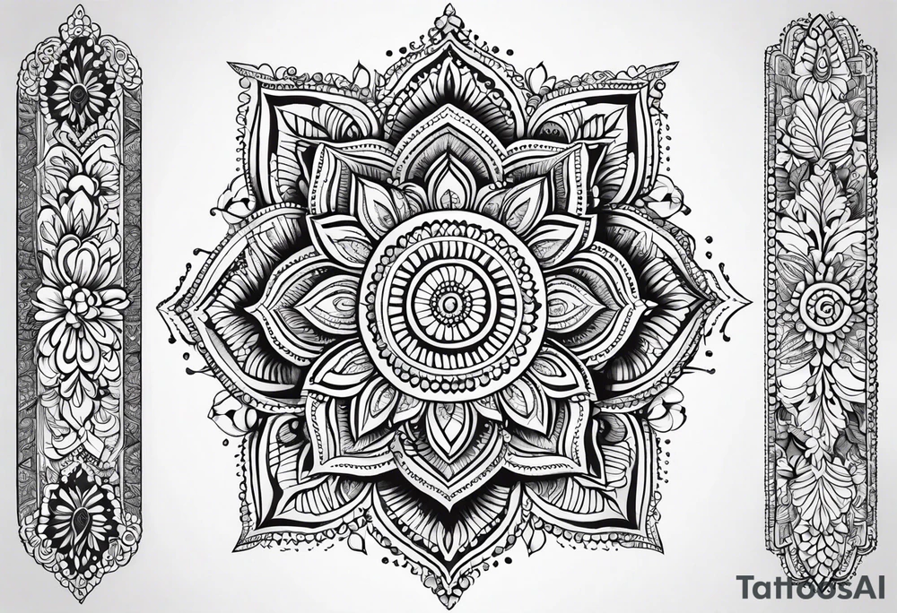 henna sleeve tattoo idea