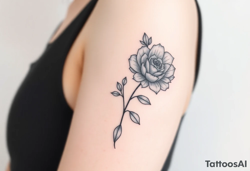 rose and chrysanthemum tattoo idea